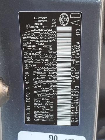 2015 TOYOTA COROLLA L - 2T1BURHE3FC397400