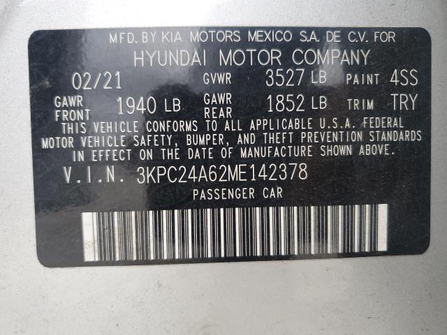 VIN 3KPC24A62ME142378 2021 HYUNDAI ACCENT no.12