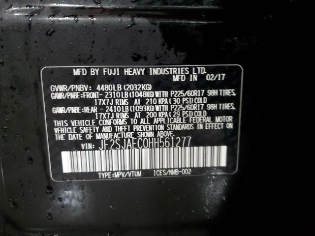 2017 SUBARU FORESTER 2 - JF2SJAEC0HH561277