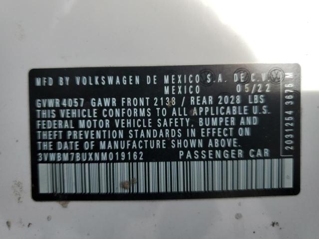 VIN 3VWBM7BUXNM019162 2022 VOLKSWAGEN JETTA no.13