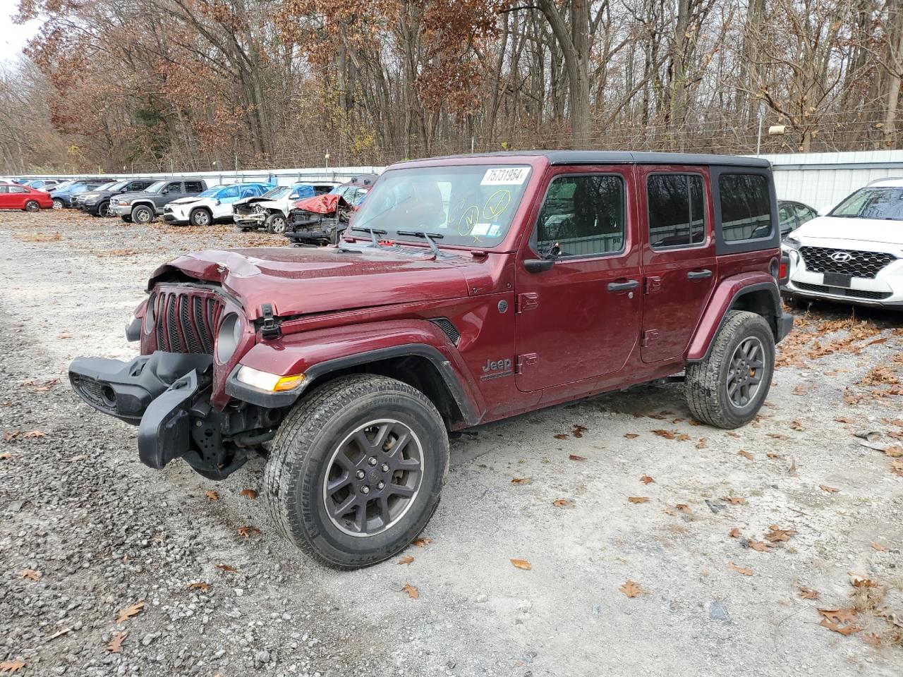 Lot #2996626631 2021 JEEP WRANGLER U