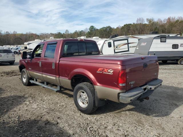 FORD F250 SUPER 2004 burgundy  diesel 1FTNW21P84EC91111 photo #3