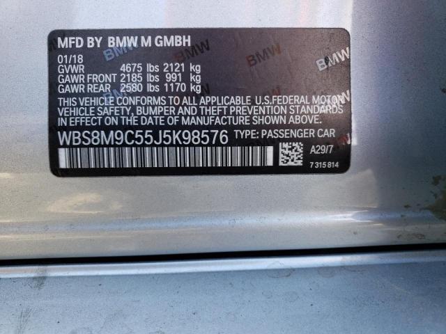 2018 BMW M3 WBS8M9C55J5K98576