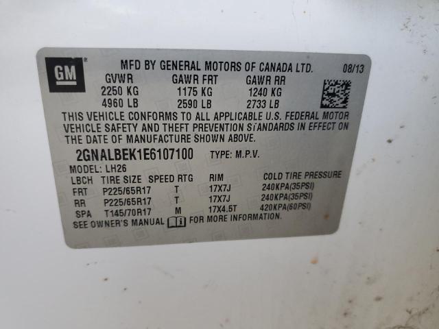 VIN 2GNALBEK1E6107100 2014 Chevrolet Equinox, LT no.12