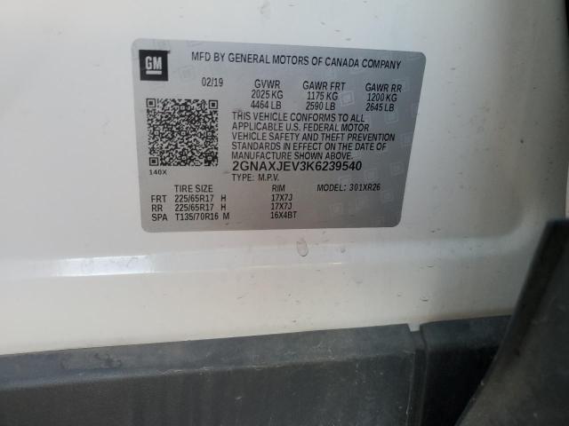 2019 CHEVROLET EQUINOX LT - 2GNAXJEV3K6239540