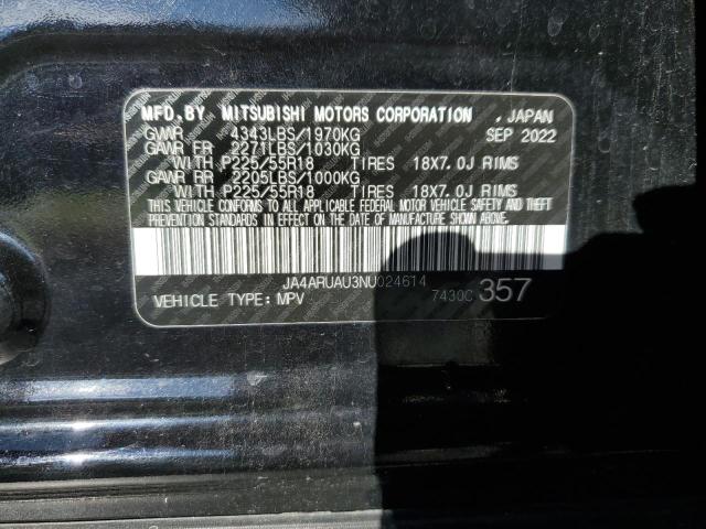 2022 MITSUBISHI OUTLANDER - JA4ARUAU3NU024614