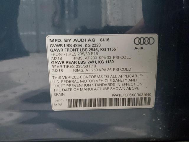 VIN WA1EFCFSXGR021940 2016 AUDI Q3 no.14