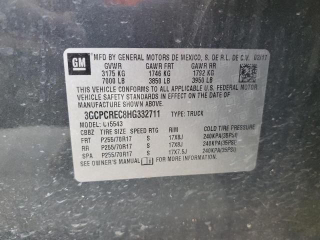 2017 CHEVROLET SILVERADO - 3GCPCREC8HG332711