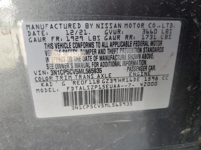 VIN 3N1CP5CV5ML565935 2021 NISSAN KICKS no.13