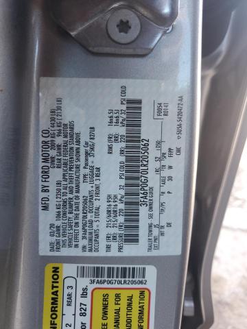 2020 FORD FUSION S - 3FA6P0G70LR205062