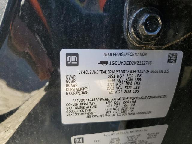 2022 CHEVROLET SILVERADO - 1GCUYDED2NZ122746