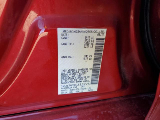 2017 NISSAN ALTIMA 2.5 1N4AL3AP6HC233275