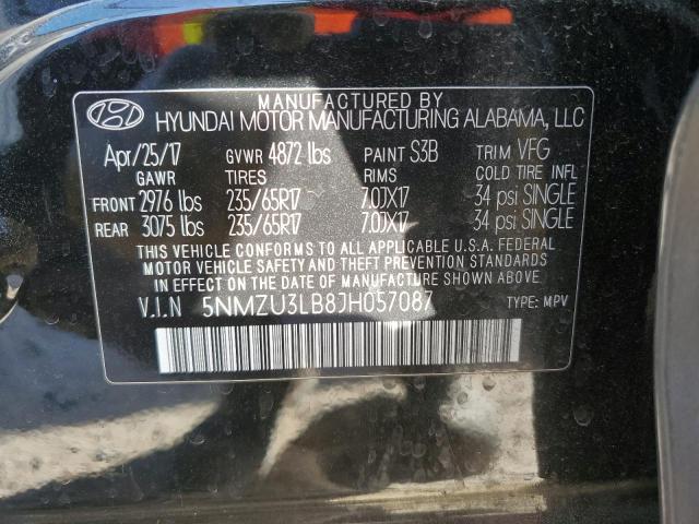 VIN 5NMZU3LB8JH057087 2018 HYUNDAI SANTA FE no.14