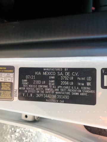 2021 KIA FORTE GT L - 3KPF34AD1ME391490