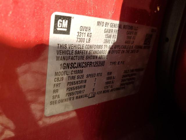 2015 CHEVROLET SUBURBAN C - 1GNSCJKC3FR125390