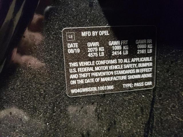 2020 BUICK REGAL AVEN W04GW6SX8L1001366
