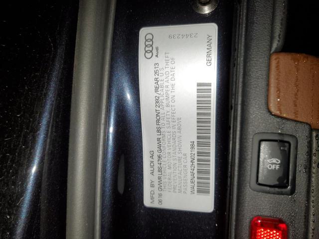 2017 AUDI A4 PREMIUM - WAUENAF42HN021984