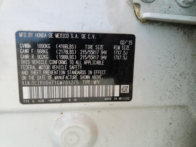 2016 HONDA HR-V EXL - 3CZRU6H71GM701275