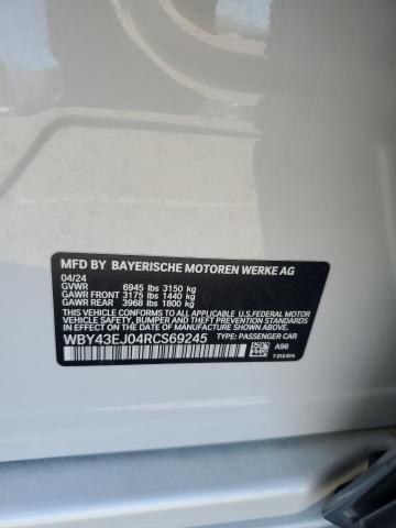 2024 BMW I7 EDRIVE5 WBY43EJ04RCS69245