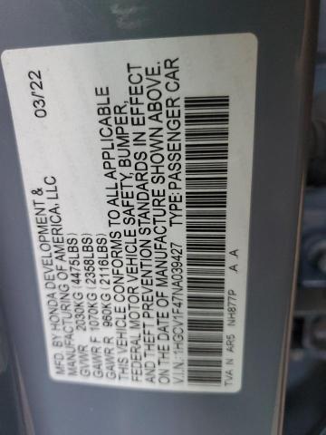 2022 HONDA ACCORD SPO - 1HGCV1F47NA039427