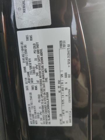 2019 LINCOLN MKC SELECT 5LMCJ2C95KUL51930