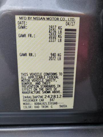 2017 NISSAN ALTIMA 2.5 - 1N4AL3AP7HC242812