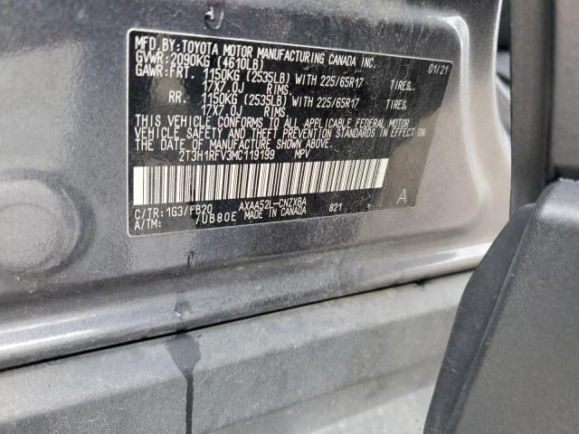 2021 TOYOTA RAV4 LE - 2T3H1RFV3MC119199