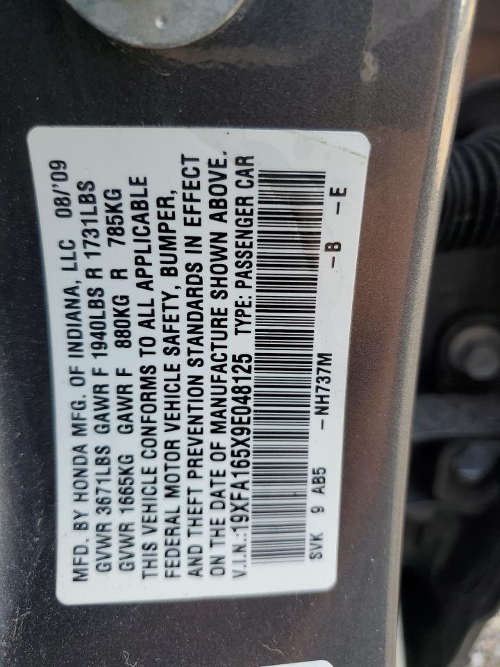 Lot #3024197897 2009 HONDA CIVIC LX