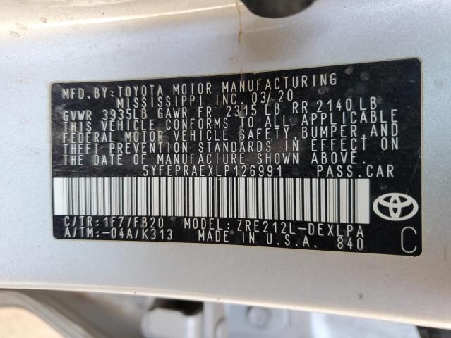 2020 TOYOTA COROLLA LE - 5YFEPRAEXLP126991