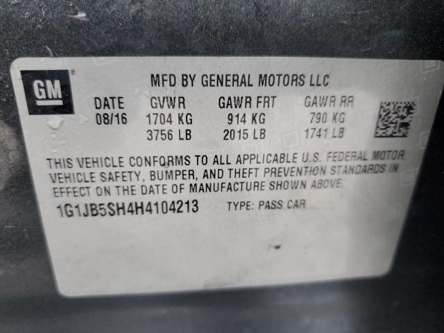2017 CHEVROLET SONIC LS - 1G1JB5SH4H4104213