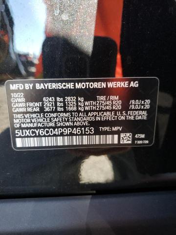 2023 BMW X6 XDRIVE4 - 5UXCY6C04P9P46153
