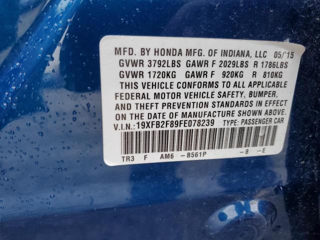 2015 HONDA CIVIC EX - 19XFB2F89FE078239