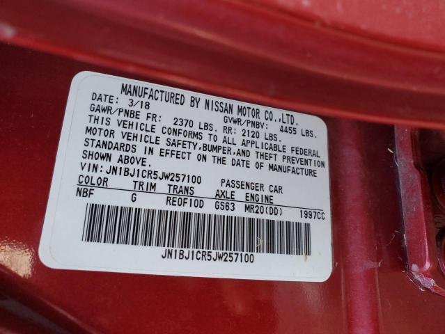 2018 NISSAN ROGUE SPOR - JN1BJ1CR5JW257100