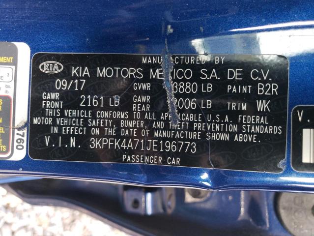 VIN 3KPFK4A71JE196773 2018 KIA FORTE no.12