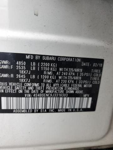 2018 SUBARU OUTBACK 3. - 4S4BSENC9J3316303