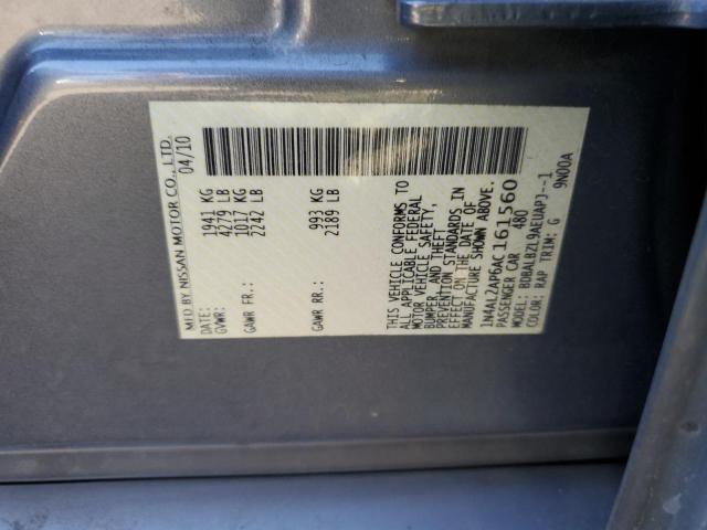 2010 NISSAN ALTIMA BAS - 1N4AL2AP6AC161560