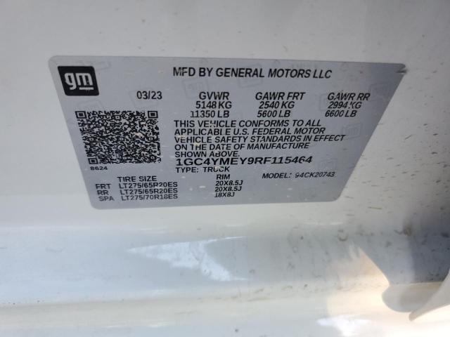 VIN 1GC4YMEY9RF115464 2024 CHEVROLET ALL MODELS no.12