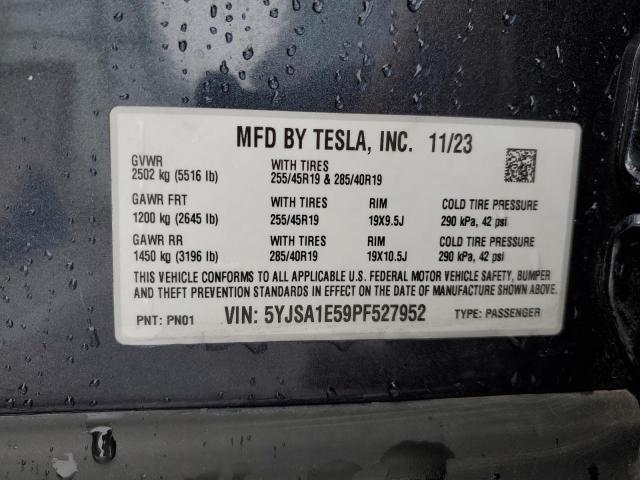 2023 TESLA MODEL S - 5YJSA1E59PF527952