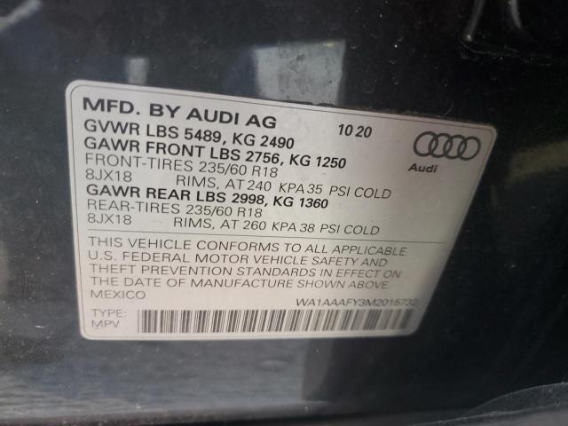 2021 AUDI Q5 PREMIUM - WA1AAAFY3M2015732