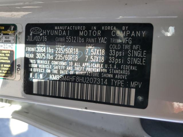 2017 HYUNDAI SANTA FE S - KM8SM4HF8HU207314