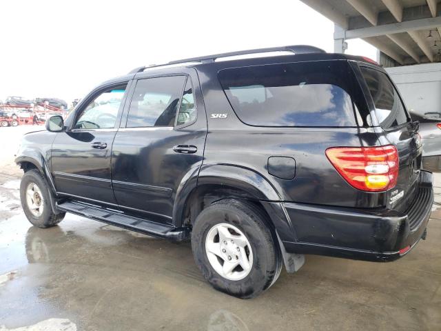 TOYOTA SEQUOIA SR 2002 black  gas 5TDZT34AX2S090633 photo #3