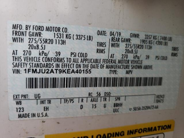 2019 FORD EXPEDITION - 1FMJU2AT9KEA40155