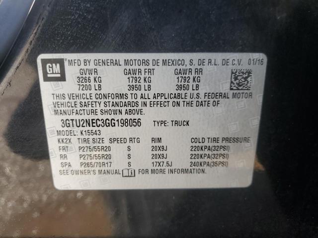 2016 GMC SIERRA K15 - 3GTU2NEC3GG198056