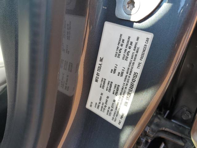 2019 TESLA MODEL 3 - 5YJ3E1EA5KF431525