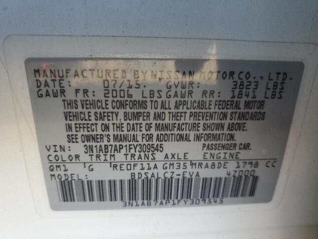 2015 NISSAN SENTRA S - 3N1AB7AP1FY309545