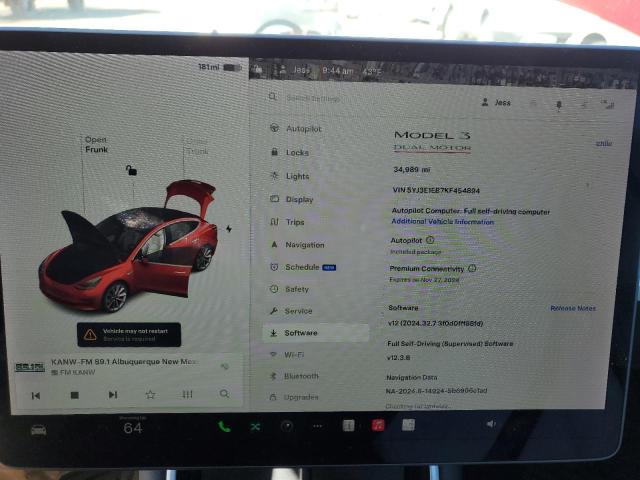 2019 TESLA MODEL 3 - 5YJ3E1EB7KF454894