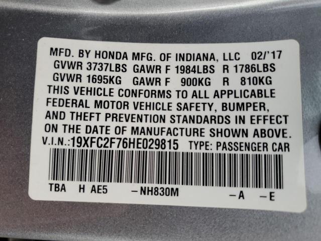 2017 HONDA CIVIC EX - 19XFC2F76HE029815