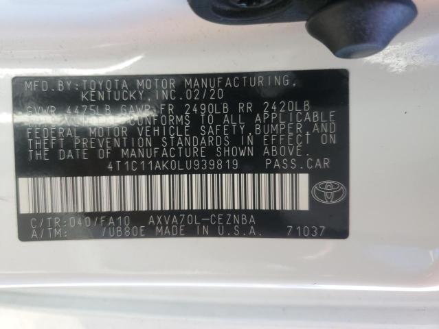 2020 TOYOTA CAMRY LE - 4T1C11AK0LU939819