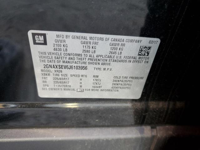2018 CHEVROLET EQUINOX LT - 2GNAXSEV6J6103956