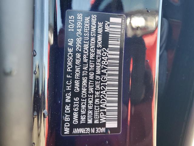 2016 PORSCHE CAYENNE GT - WP1AD2A21GLA78492